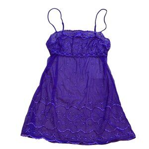 y2k Victorias Secret Purple Babydoll Nightgown Chemise Medium